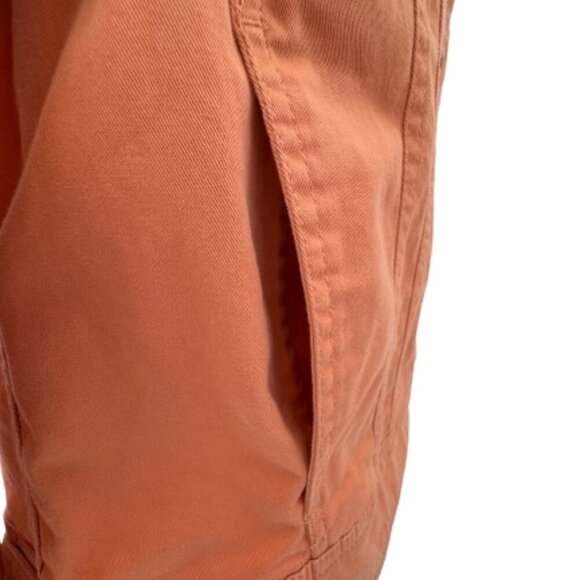 LL Bean Women's Size XS Petite Orange‎ Denim Button Up Jean Jacket - Picture 6 of 10